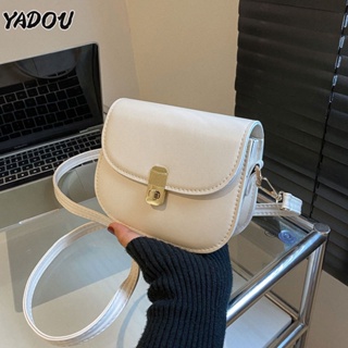 YADOU เวอร์ชั่นเกาหลี เรียบง่าย แฟชั่น พื้นผิว ภาษาฝรั่งเศส กระเป๋าอาน ใหม่ กระเป๋าสะพายสตรี