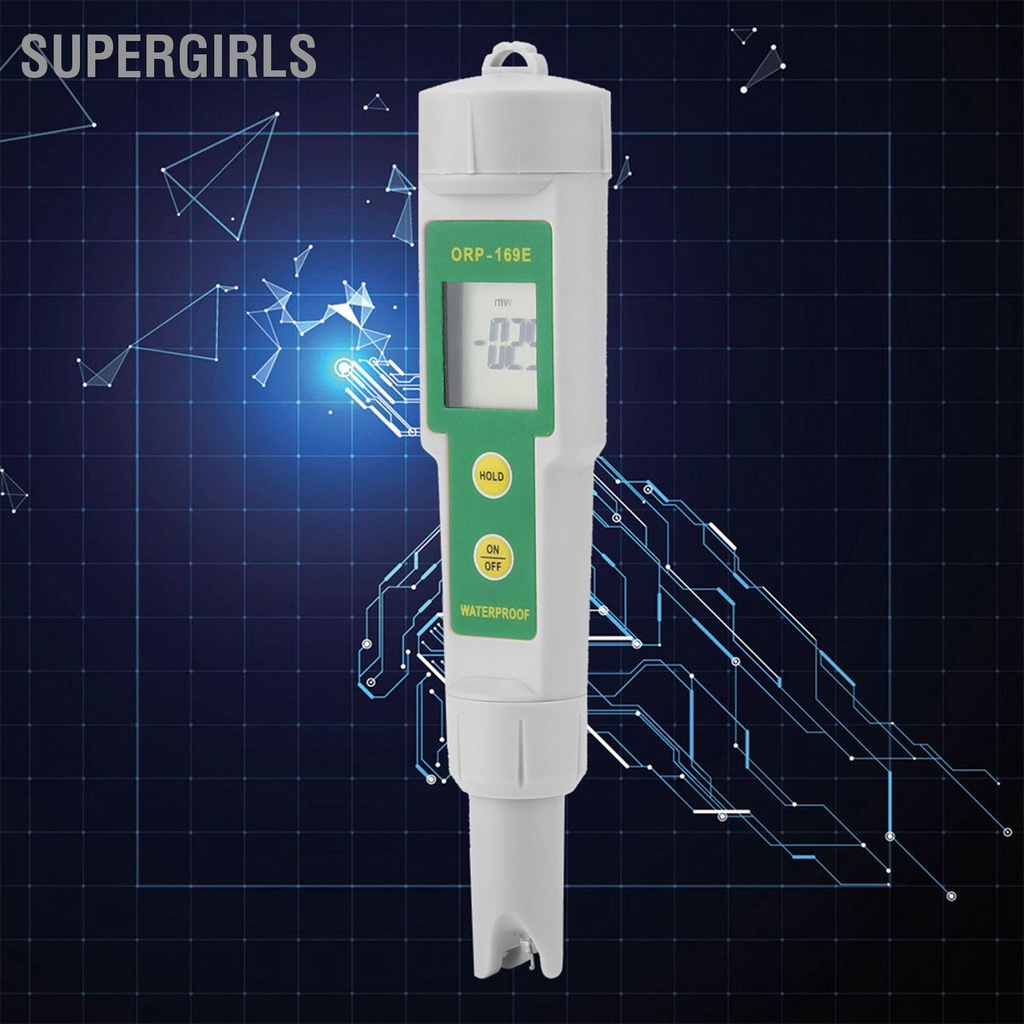 supergirls-orp-169-เครื่องวัดคุณภาพน้ำแบบพกพา-digital-orp-tester-ปากกา-เครื่องวัดค่า-น้ำแบบถอดได้