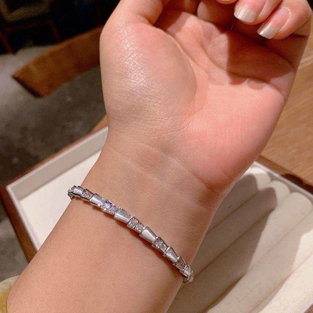 ahour-สร้อยข้อมือ-กําไลข้อมือ-โลหะผสมเงิน-ประดับพลอยเทียม-รูปงู-สไตล์เกาหลี-เครื่องประดับแฟชั่น-สําหรับผู้หญิง