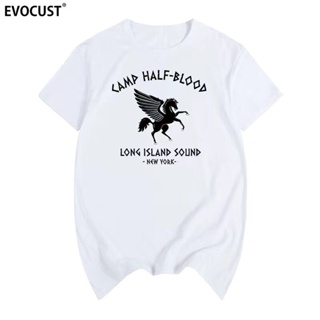 100% cotton men tshirt Camp Half Blood Long graceful soft T-shirt Sound Pegasus Bodybuilding 100% Cotton Mens T-shirt