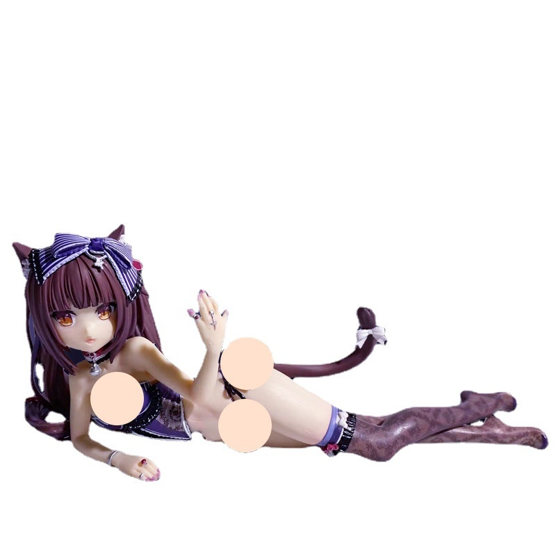 new-product-in-stock-cat-girls-paradise-chocolate-and-fragrant-orchid-lying-posture-hand-held-anime-beauty-girl-secondary-model-ornaments-is3e
