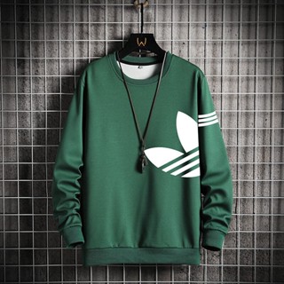 เสื้อกันหนาวแขนยาวลําลอง คอกลม ผ้าฟลีซ ทรงหลวม ขนาดใหญ่ สําหรับผู้ชาย 2023 100