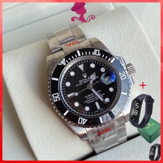 [R.O.L.E.X] submariner นาฬิกาข้อมือผู้ชาย นาฬิกาข้อมืออัตโนมัติ สายสแตนเลส กันน้ํา หรูหรา สไตล์นักธุรกิจ สําหรับผู้ชาย