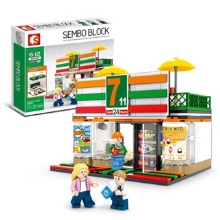 Senbao บล็อกตัวต่อเลโก้ รูปบ้าน KFC House 4EVL ของเล่นเสริมการเรียนรู้ สําหรับเด็กผู้ชาย