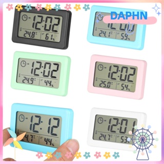 DAPHS นาฬิกาดิจิทัล LED เครื่องวัดอุณหภูมิ ตั้งโต๊ะ ห้องนอน