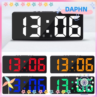 DAPHS นาฬิกาปลุกดิจิทัล LED มีปฏิทิน อุณหภูมิ ข้างเตียงนอน มีไฟแบ็คไลท์