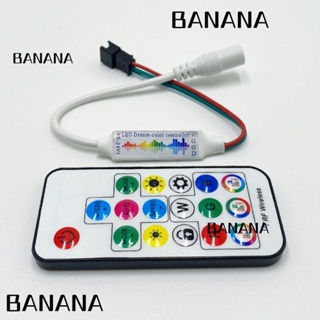 Banana1 สายไฟ Led 17 คีย์ DC5-24V DC USB 3 พิน ควบคุมด้วยรีโมต RF สําหรับ WS2812B WS2811 5050