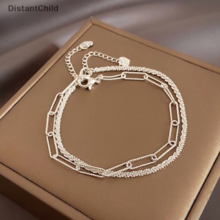 Dsth 1/2 ชิ้น ใหม่ แฟชั่น สีเงิน ประกาย สร้อยข้อมือ สวยหรู เรียบง่าย ผู้หญิง ปรับได้ กําไลข้อมือ ละเอียด แฟชั่น เครื่องประดับ อุปกรณ์เสริม DSS