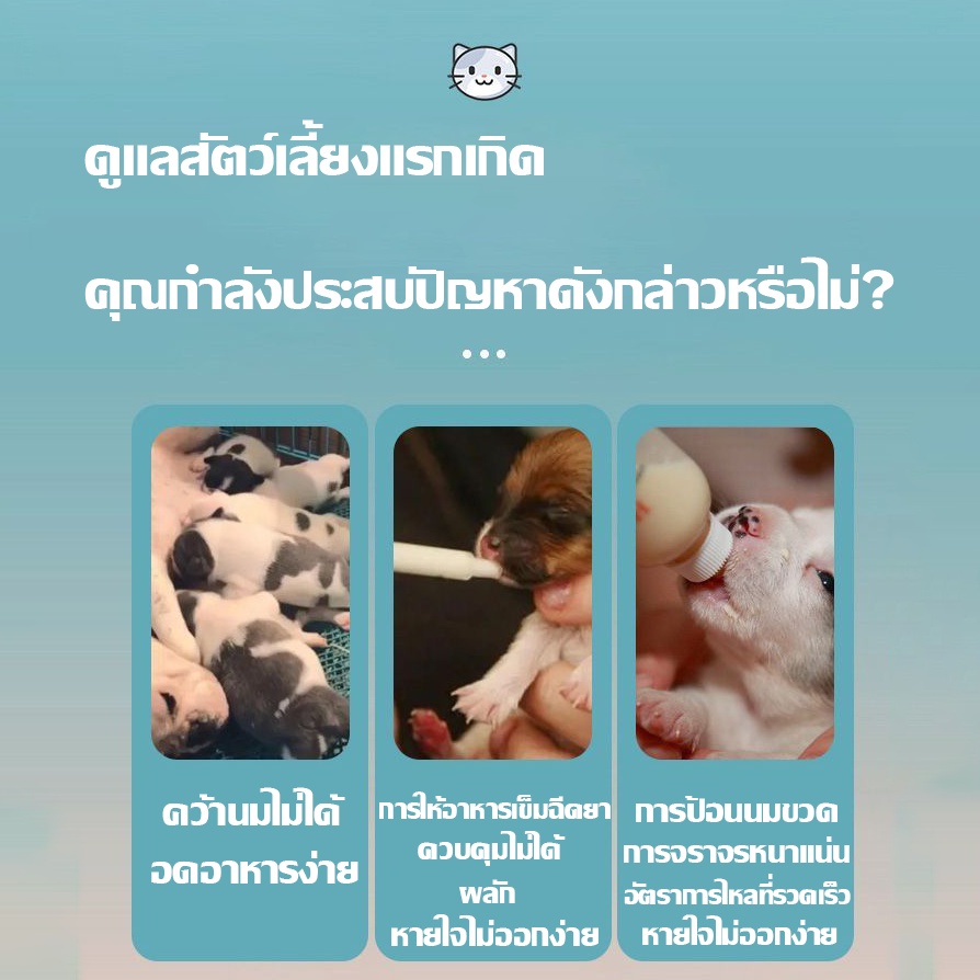 ขวดนมสัตว์เลี้ยง-จุ๊กนมนุ่ม-ใช้ป้อนลูกสุนัขแรกเกิดและ-ลูกแมว-ลูกสุนัข-ขวดนมสำหรับสัตว์