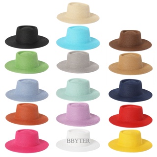 Bbyter หมวกฟางปีกกว้าง กันแดด ลําลอง เหมาะกับเดินชายหาดกลางแจ้ง แฟชั่นฤดูร้อน สําหรับผู้หญิง และผู้ชาย
