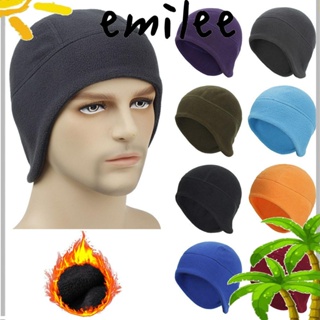 EMILEE หมวกบีนนี่ ผ้าฟลีซ กันลม สําหรับขี่จักรยาน ตั้งแคมป์ เดินป่า ตกปลา เหมาะกับทุกเพศ