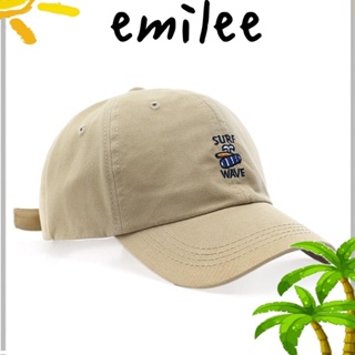 Emilee หมวกเบสบอล ผ้าฝ้าย กันแดด แบบพกพา สไตล์ฮิปฮอป แฟชั่นฤดูร้อน