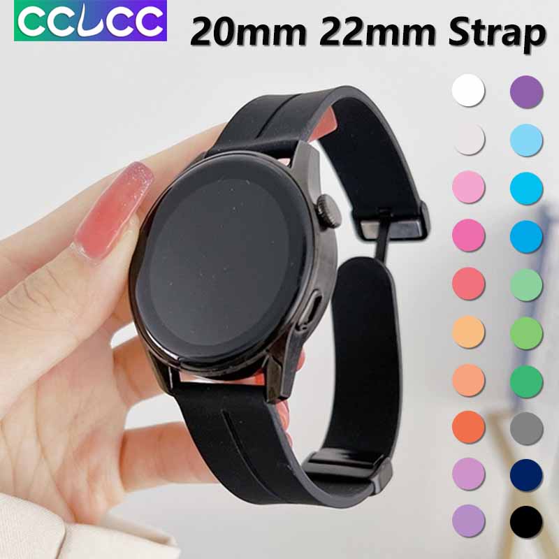 cclcc-สายนาฬิกาข้อมือซิลิโคน-20-มม-22-มม-สําหรับ-samsung-galaxy-watch-6-5-pro-classic-gear-s3-huawei-watch-gt-2-3