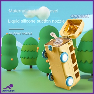 500มิลลิลิตรการ์ตูน Aquaflask เด็กรถบัสรถรูปร่างฟางขวดน้ำสำหรับเด็กนักเรียนสลิงน้ำดื่มแก้วแม่และเด็กเหยือกน้ำ-AME1 -AME1