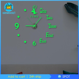 [Almencla1] สติกเกอร์นาฬิกาดิจิทัล เรืองแสง DIY สําหรับติดตกแต่งผนังห้องนอน