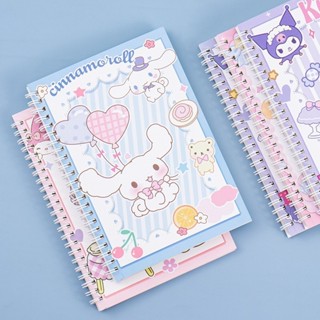 ใหม่ Sanrio สมุดโน๊ตไดอารี่ ลายการ์ตูน Kuromi My Melody Cinnamoroll ขนาด A5 แบบพกพา เครื่องเขียน ของขวัญ