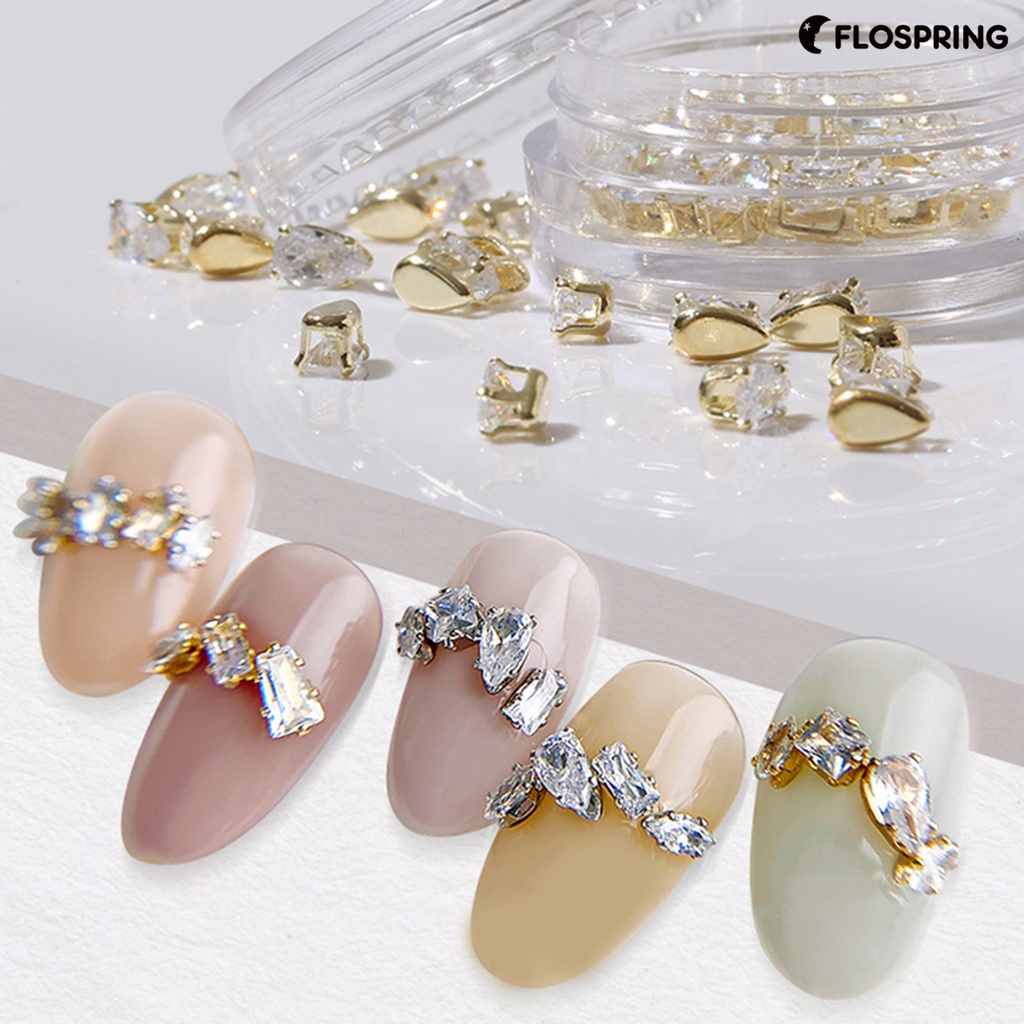 flospring-อุปกรณ์ตกแต่งเล็บ-เพทาย-3d-ไม่สม่ําเสมอ-แวววาว-สวยงาม-1-ถุง