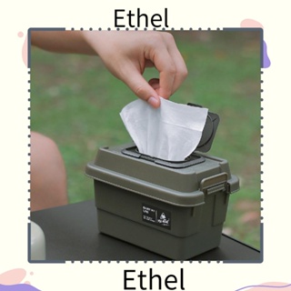 Ethel1 กล่องกระดาษทิชชู่ พลาสติก อเนกประสงค์ กันความชื้น แบบพกพา 1.1 ลิตร สําหรับเดินป่า ท่องเที่ยว
