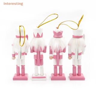 [Interesting] ตุ๊กตาการ์ตูนทหารวอลนัท ขนาดเล็ก สีชมพู 12 ซม. สําหรับตกแต่งโต๊ะ