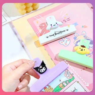 Creative Sanrio Bill Kuromi My Melody Cinnamoroll Multi-functional Long-tail Folder Magnetic Seal Student Desktop Organizer Office Decor [COD]