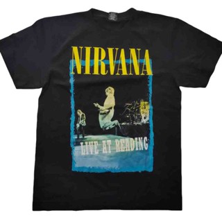 [S-5XL]เสื้อยืด Nirvana / Live at READING