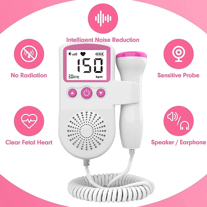 doppler-ที่ฟังเสียงหัวใจทารกในครรภ์-เครื่องวัดอัตราการเต้นของหัวใจของทารกในครรภ์-fetal-heart-rate-monitor