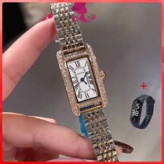 [ C.A.R.T.I.E.R ]  นาฬิกาข้อมือผู้หญิง แฟชั่นหรูควอตซ์นาฬิกาข้อมือสแตนเลส