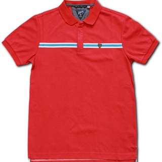 เสื้อยืดโปโล Tx-65 Cotton TC สีแดง