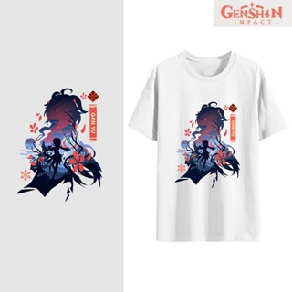 【สปอตสินค้า】 Genshin Impact GanYu/Kamizato Ayaka เกมเสื้อยืด ความประทับใจ