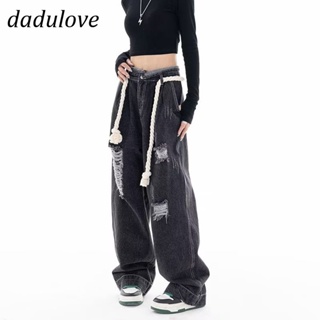 DaDulove💕 New American Style Ins Street Ripped WOMENS Jeans Niche High Waist Wide Leg Pants Large Size Trousers