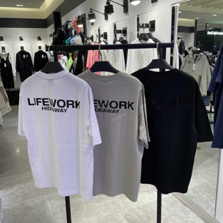 Lifework ใหม่ เสื้อยืด แขนสั้น พิมพ์ลายป๊อป แฟชั่นสําหรับผู้ชาย และผู้หญิง