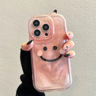 Pink Smiling Face Phone Case for Iphone 14 14plus Advanced 13promax/12/11 Stereo XR/8