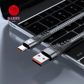Barry สายชาร์จ USB C ดิจิทัล 6A 66W Type C 90 องศา 1 2 3 ม. ชาร์จเร็ว 1 ชิ้น
