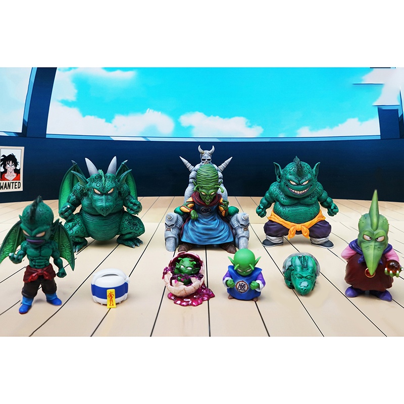 พร้อมส่ง-โมเดลฟิกเกอร์-pvc-อนิเมะดราก้อนบอล-gk-wcf-king-piccolo-family-namekian-cymbal-piano-tambourine-9-ชิ้น