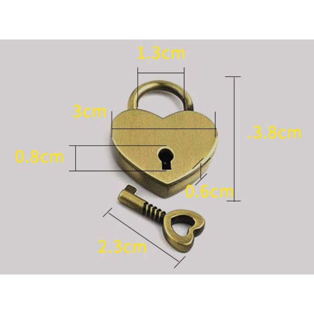 daphne-แม่กุญแจล็อคกล่องเครื่องประดับ-ไดอารี่-กระเป๋าเดินทาง-กุญแจ-รูปหัวใจ
