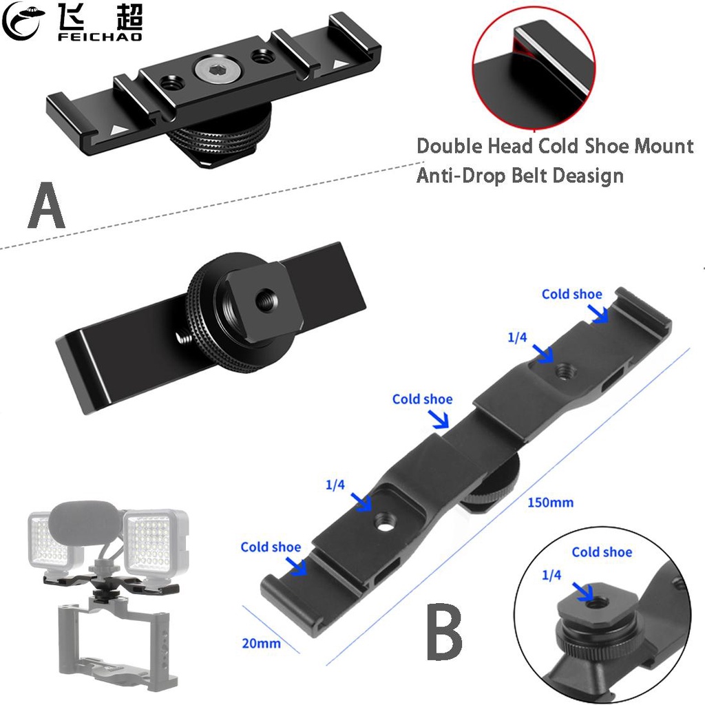 feichao-อะแดปเตอร์ขาตั้งกล้อง-1-4-นิ้ว-สําหรับกล้อง-dslr-ไฟเติมไมโครโฟน