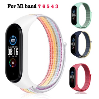 สายนาฬิกาข้อมือไนล่อน สําหรับ Xiaomi Mi Band 7 6 5 3 2 1 Series