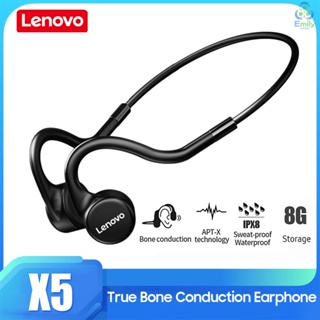 Lenovo X5 True Bone ชุดหูฟังไร้สาย BT5.0 IPX8 กันน้ํา กันเหงื่อ 8GB ตัดเสียงรบกวน พร้อมไมโครโฟน [19][มาใหม่]