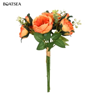 (Boatsea) ช่อดอกไม้ประดิษฐ์ สีสดใส สําหรับตกแต่งงานแต่งงาน