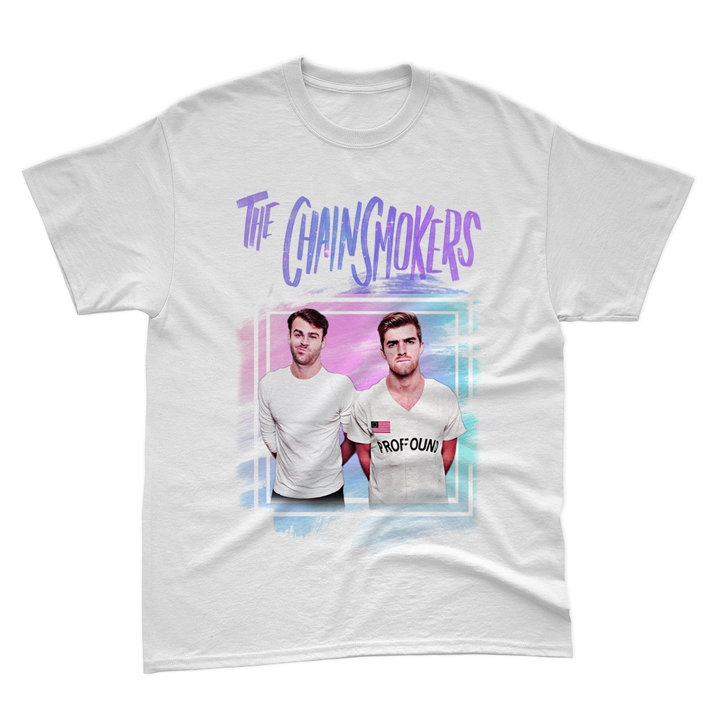 ใหม่-the-chainsmokers-t-shirt-artist-profound-alex-and-drew-artist-collection-cotton-t-shirt