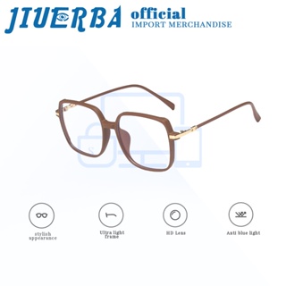 JIUERBA เกรดป้องกันรังสีแว่นตา inedx 1.56สายตาเอียงเลนส์แฟชั่นคลาสสิกป้องกันแสงสีฟ้าผู้ชายและผู้หญิงสายตาสั้นแว่นตานำเข้าที่มีคุณภาพสูงนักเรียนโฟโตโครมิกปรับแต่งเกรดอุปกรณ์ออปติคอลแว่นตา