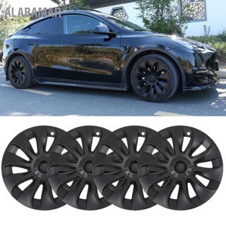 ALABAMAR 4PCS 20in ล้อ Hub Cap Matte สีดำส่วนบุคคลล้อ Hubcap สำหรับ Tesla รุ่น Y 2020 ถึง 2023