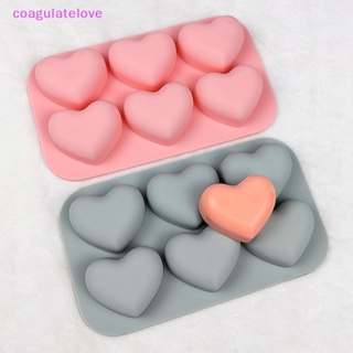 Coagulatelove แม่พิมพ์ซิลิโคน รูปหัวใจ 6 ช่อง สําหรับตกแต่งเค้ก ช็อคโกแลต เบเกอรี่ [ขายดี]