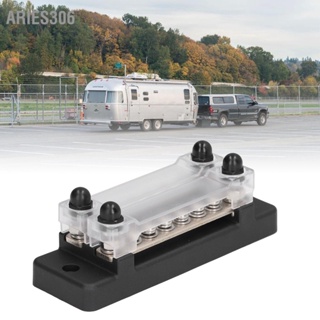 Aries306 48V 150A 12 Way Bus Bar Power Distribution Block พร้อมขั้วต่อ Ring Crimp สำหรับรถบรรทุกรถพ่วงเรือ RV