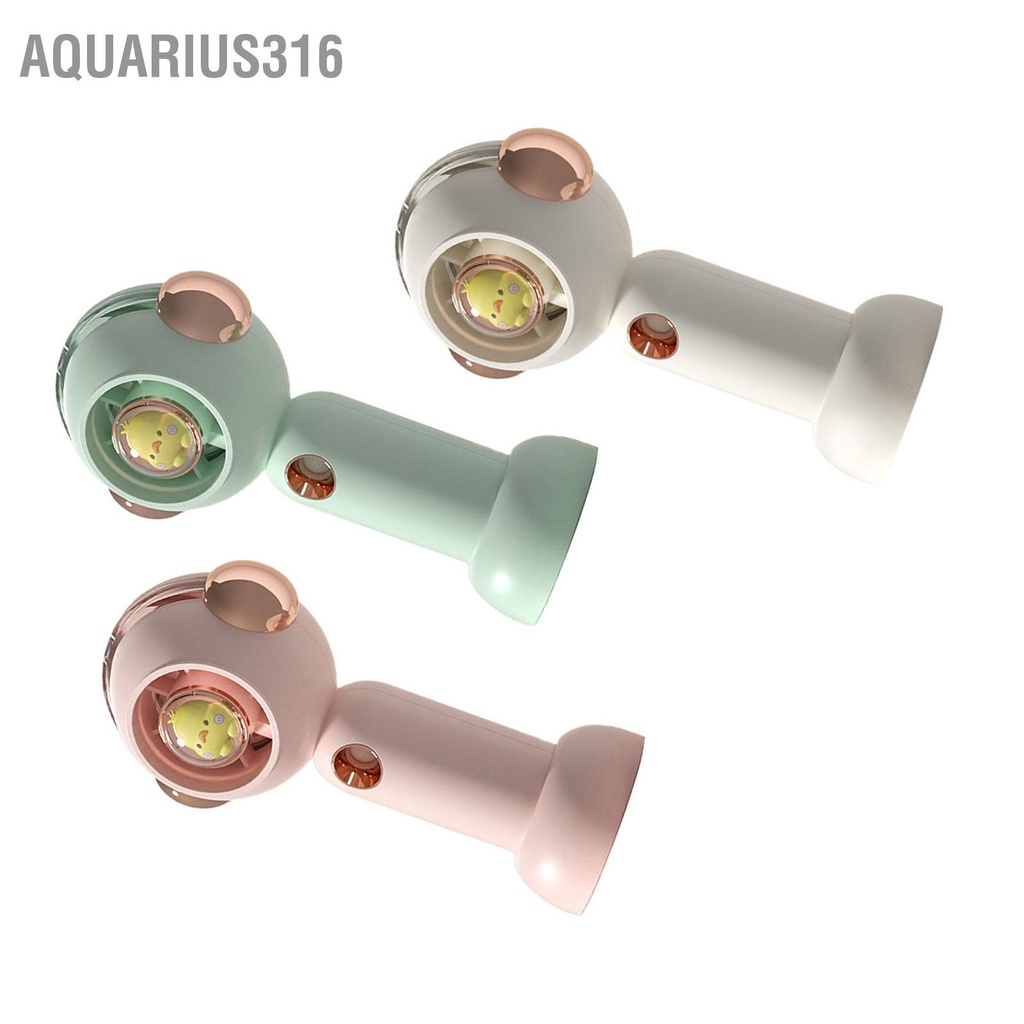 aquarius316-พัดลมไอน้ำพกพาแบบพกพาการ์ตูนน่ารักพัดลมส่วนตัวแบบชาร์จ-usb-สำหรับกลางแจ้งในร่ม