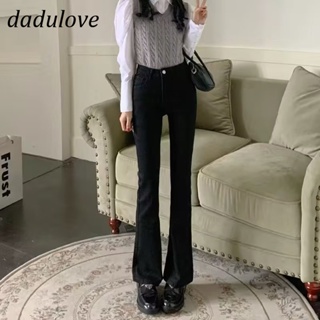 DaDulove💕 New Korean Version of INS Slim-fit Jeans Niche Elastic High-waisted Flared Pants Large Size Trousers