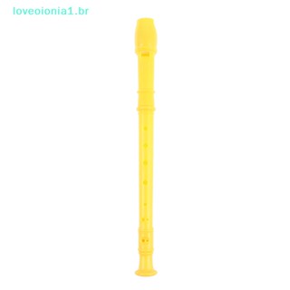 Loveoionia1 เครื่องบันทึกเสียงพลาสติก 8 หลุม ขลุ่ยยาว เครื่องเป่าลมไม้ สีสันสดใส br