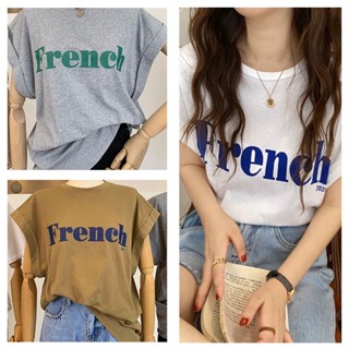 พร้อมส่ง เสื้อยืดเเขนสั้น เสื้อยืดทรงหลวมคอกลม เเนวสตรีท คอกลม แฟชั่นสไตล์เกาหลี