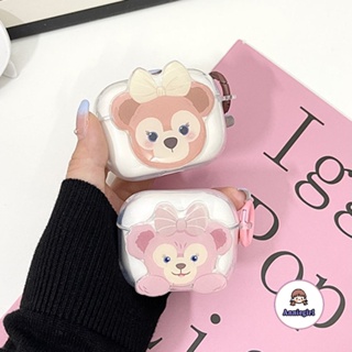 เคสหูฟังบลูทูธไร้สาย TPU นิ่ม แบบใส กันกระแทก ลายการ์ตูนหมี Daffy สําหรับ Airpods 1 2 3 Pro2