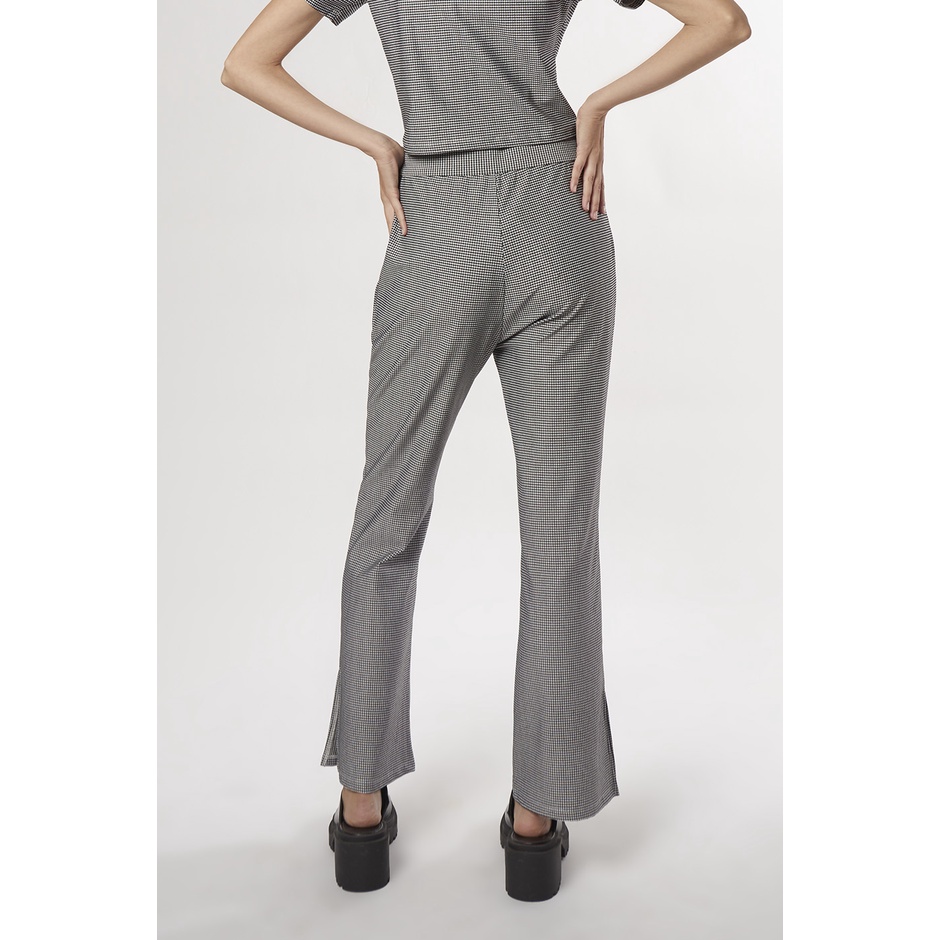 esp-กางเกงทรงบูทคัตแต่งผ่าข้าง-ผู้หญิง-สีดำ-side-slit-bootcut-trousers-5998